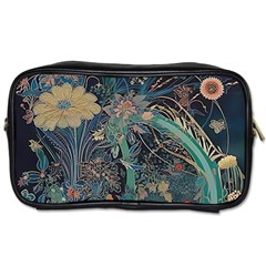 Ai Generated Flower Trees Forest Mystical Forest Toiletries Bag (two Sides) by Ravend