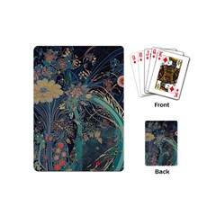 Ai Generated Flower Trees Forest Mystical Forest Playing Cards Single Design (mini) by Ravend