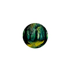 Ai Generated Trees Forest Mystical Forest Nature Art 1  Mini Buttons by Ravend