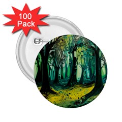 Ai Generated Trees Forest Mystical Forest Nature Art 2 25  Buttons (100 Pack)  by Ravend