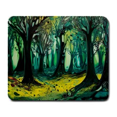 Ai Generated Trees Forest Mystical Forest Nature Art Large Mousepad by Ravend