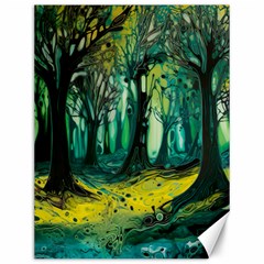 Ai Generated Trees Forest Mystical Forest Nature Art Canvas 12  X 16  by Ravend