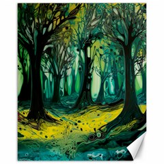 Ai Generated Trees Forest Mystical Forest Nature Art Canvas 16  X 20  by Ravend