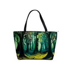 Ai Generated Trees Forest Mystical Forest Nature Art Classic Shoulder Handbag by Ravend