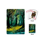 Ai Generated Trees Forest Mystical Forest Nature Art Playing Cards Single Design (Mini) Back