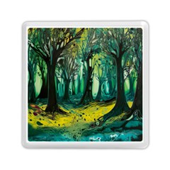 Ai Generated Trees Forest Mystical Forest Nature Art Memory Card Reader (square) by Ravend