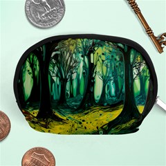 Ai Generated Trees Forest Mystical Forest Nature Art Accessory Pouch (medium) by Ravend