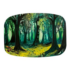 Ai Generated Trees Forest Mystical Forest Nature Art Mini Square Pill Box by Ravend