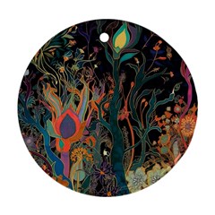 Ai Generated Trees Forest Mystical Forest Nature Ornament (Round)