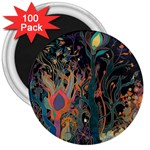 Ai Generated Trees Forest Mystical Forest Nature 3  Magnets (100 pack) Front