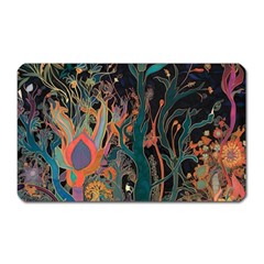 Ai Generated Trees Forest Mystical Forest Nature Magnet (rectangular) by Ravend