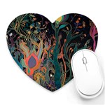 Ai Generated Trees Forest Mystical Forest Nature Heart Mousepad Front