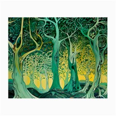 Nature Trees Forest Mystical Forest Jungle Small Glasses Cloth by Ravend