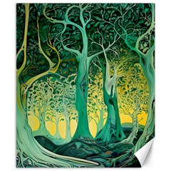 Nature Trees Forest Mystical Forest Jungle Canvas 8  X 10  by Ravend