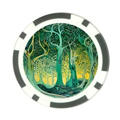 Nature Trees Forest Mystical Forest Jungle Poker Chip Card Guard (10 Pack) by Ravend