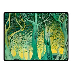 Nature Trees Forest Mystical Forest Jungle Fleece Blanket (small) by Ravend