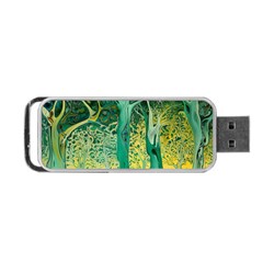 Nature Trees Forest Mystical Forest Jungle Portable Usb Flash (two Sides) by Ravend