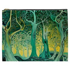 Nature Trees Forest Mystical Forest Jungle Cosmetic Bag (xxxl) by Ravend