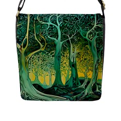 Nature Trees Forest Mystical Forest Jungle Flap Closure Messenger Bag (l) by Ravend