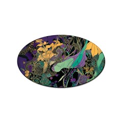 Ai Generated Flowers Trees Forest Mystical Forest Pattern Sticker Oval (100 Pack) by Ravend