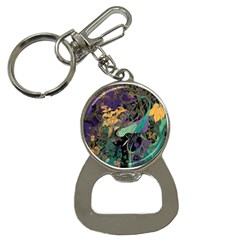 Ai Generated Flowers Trees Forest Mystical Forest Pattern Bottle Opener Key Chain by Ravend