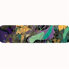 Ai Generated Flowers Trees Forest Mystical Forest Pattern Large Bar Mat by Ravend