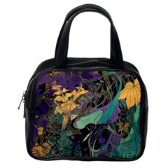 Ai Generated Flowers Trees Forest Mystical Forest Pattern Classic Handbag (one Side) by Ravend