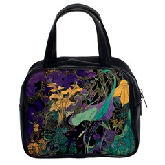 Ai Generated Flowers Trees Forest Mystical Forest Pattern Classic Handbag (two Sides) by Ravend