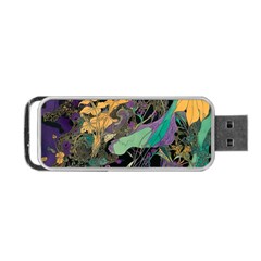 Ai Generated Flowers Trees Forest Mystical Forest Pattern Portable Usb Flash (one Side) by Ravend