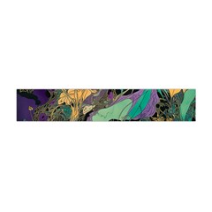 Ai Generated Flowers Trees Forest Mystical Forest Pattern Premium Plush Fleece Scarf (mini) by Ravend