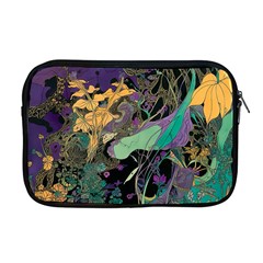 Ai Generated Flowers Trees Forest Mystical Forest Pattern Apple Macbook Pro 17  Zipper Case by Ravend