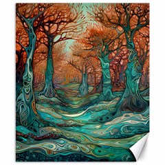 Ai Generated Tree Forest Mystical Forest Nature Canvas 8  X 10  by Ravend