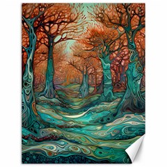 Ai Generated Tree Forest Mystical Forest Nature Canvas 12  X 16  by Ravend