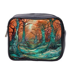 Ai Generated Tree Forest Mystical Forest Nature Mini Toiletries Bag (two Sides) by Ravend