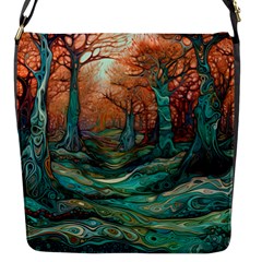 Ai Generated Tree Forest Mystical Forest Nature Flap Closure Messenger Bag (s) by Ravend