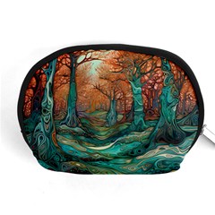 Ai Generated Tree Forest Mystical Forest Nature Accessory Pouch (medium) by Ravend