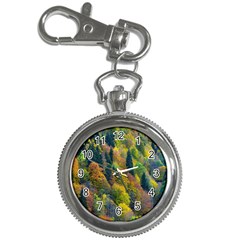 Forest Trees Leaves Fall Autumn Nature Sunshine Key Chain Watches by Ravend