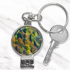 Forest Trees Leaves Fall Autumn Nature Sunshine Nail Clippers Key Chain by Ravend