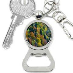 Forest Trees Leaves Fall Autumn Nature Sunshine Bottle Opener Key Chain by Ravend