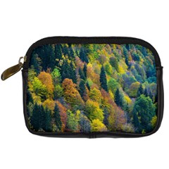 Forest Trees Leaves Fall Autumn Nature Sunshine Digital Camera Leather Case by Ravend