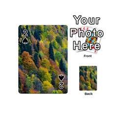 Forest Trees Leaves Fall Autumn Nature Sunshine Playing Cards 54 Designs (mini) by Ravend