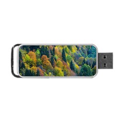 Forest Trees Leaves Fall Autumn Nature Sunshine Portable Usb Flash (one Side) by Ravend