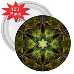 Fractal-fantasy-design-background- 3  Buttons (100 Pack)  by Vaneshart