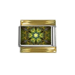 Fractal-fantasy-design-background- Gold Trim Italian Charm (9mm) by Vaneshart