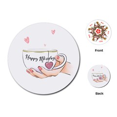 Happy Monday Playing Cards Single Design (round) by SychEva