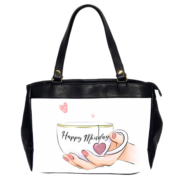 Happy Monday Oversize Office Handbag (2 Sides)