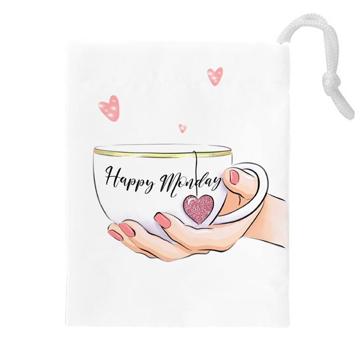 Happy Monday Drawstring Pouch (5XL)