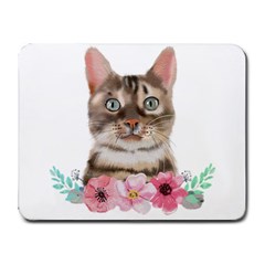 Watercolor Cat Small Mousepad by SychEva