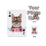 Watercolor Cat Playing Cards 54 Designs (Mini) Front - Spade2