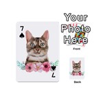 Watercolor Cat Playing Cards 54 Designs (Mini) Front - Spade7